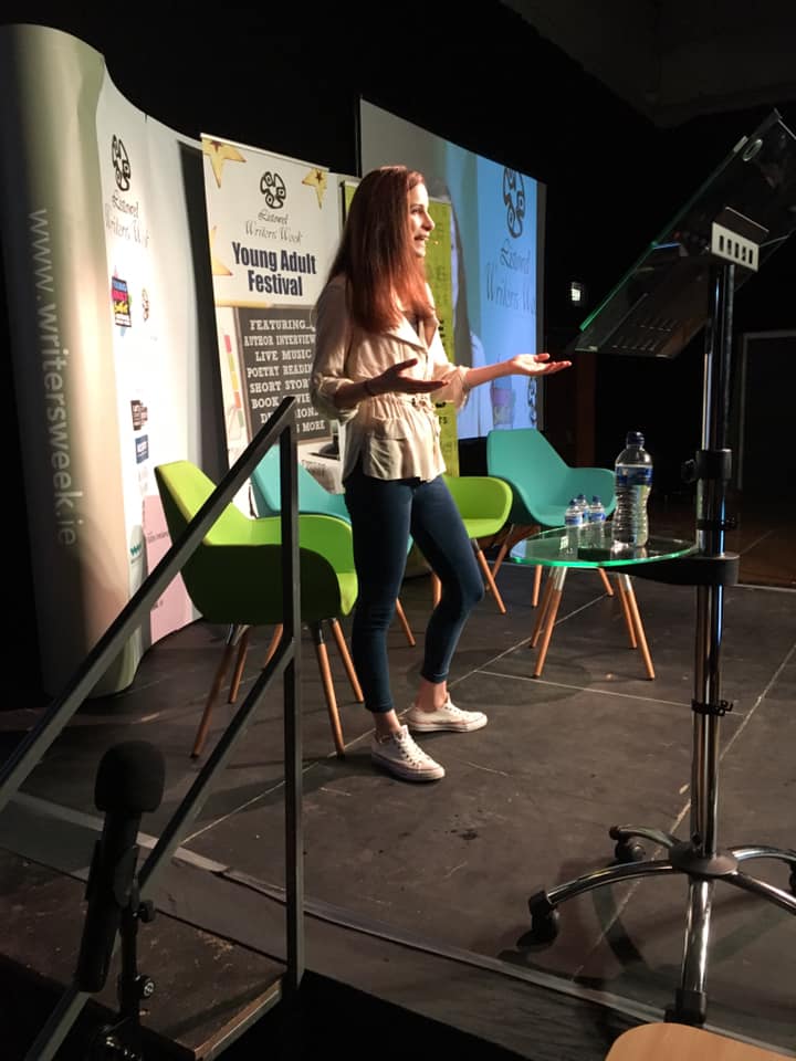 Rhona Tarrant speaking at YA BookFest 2018