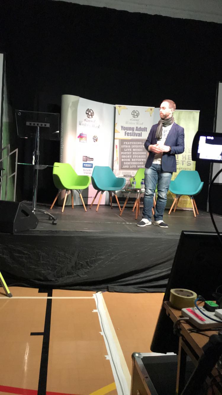 Gary Cunningham on stage at YABF 2018